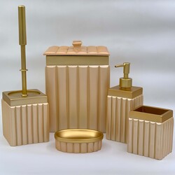 5 Parça Banyo Seti Gold - Dekor Arya