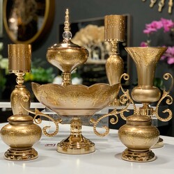 7 Parça Salon Konsol Aksesuar Seti Altın Gold - 2
