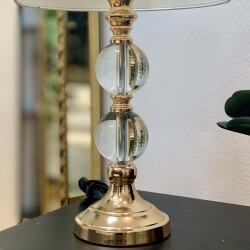 Abajur Kristal İki Top Gold - 2