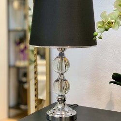 Abajur Kristal İki Top Gümüş - 2