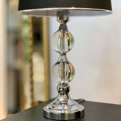 Abajur Kristal İki Top Gümüş - 3