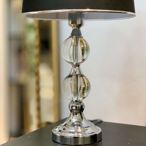 Abajur Kristal İki Top Gümüş - 3