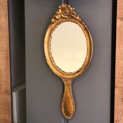 Altın Varaklı Askılı Makyaj Aynası - Thumbnail