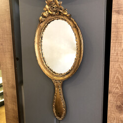 Altın Varaklı Askılı Makyaj Aynası - Thumbnail