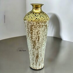 Arterra Grande Altın – Alüminyum Dekoratif Vazo (28x75 cm) - Dekor Arya