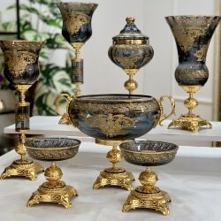 7 Parça Napoli̇ Salon Aksesuar Konsol Seti̇ Füme - 3