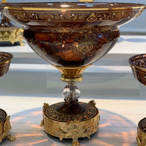 6 Parça Salon Konsol Aksesuar Seti̇ Kahve Milano - 3