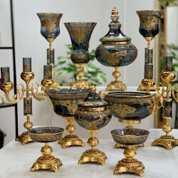 Napoli̇ 11 Parça Salon Konsol Aksesuar Seti̇ Füme - 3