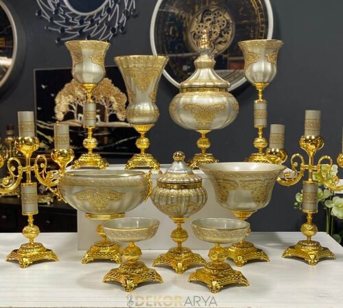 Napoli̇ 11 Parça Salon Konsol Aksesuar Seti̇ Platin - 7