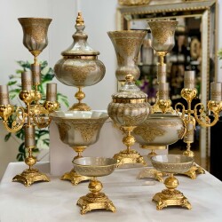 Napoli̇ 11 Parça Salon Konsol Aksesuar Seti̇ Platin - 6