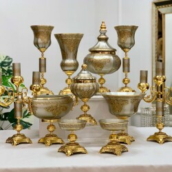 Napoli̇ 11 Parça Salon Konsol Aksesuar Seti̇ Platin - 5