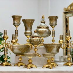 Napoli̇ 11 Parça Salon Konsol Aksesuar Seti̇ Platin - 2