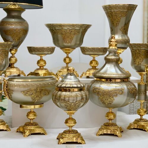 Napoli̇ 12 Parça Salon Konsol Aksesuar Seti̇ Platin - 3