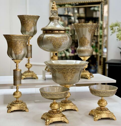 Napoli̇ 7 Parça Salon Konsol Aksesuar Seti̇ Platin - 2