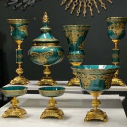 Napoli̇ 7 Parça Salon Konsol Aksesuar Seti̇ Zümrüt - 4