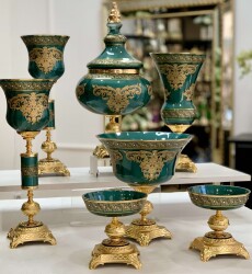 Napoli̇ 7 Parça Salon Konsol Aksesuar Seti̇ Zümrüt - 3