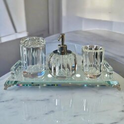 Aurora Crystal 4’lü Banyo Seti - Dekor Arya