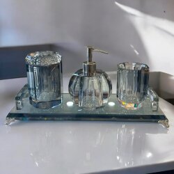 Aurora Silver 4’lü Banyo Seti - Dekor Arya