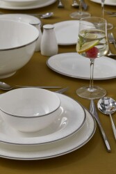 Be Original Monarch Silver 60 Parça 12 Kişilik Bone China Yemek Takımı - Be Original