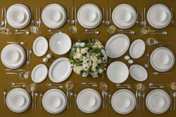 Be Original Monarch Silver 60 Parça 12 Kişilik Bone China Yemek Takımı - 4
