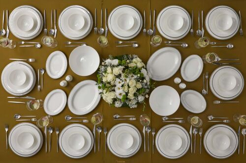 Be Original Monarch Silver 60 Parça 12 Kişilik Bone China Yemek Takımı - 4