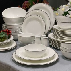 Be Original Monarch Silver 60 Parça 12 Kişilik Bone China Yemek Takımı - 1