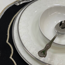 Be Original Monarch Silver 60 Parça 12 Kişilik Bone China Yemek Takımı - 11