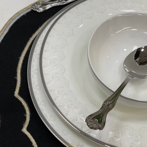 Be Original Monarch Silver 60 Parça 12 Kişilik Bone China Yemek Takımı - 3