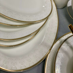 Be Original Monarch Gold 60 Parça 12 Kişilik Bone China Yemek Takımı - 5