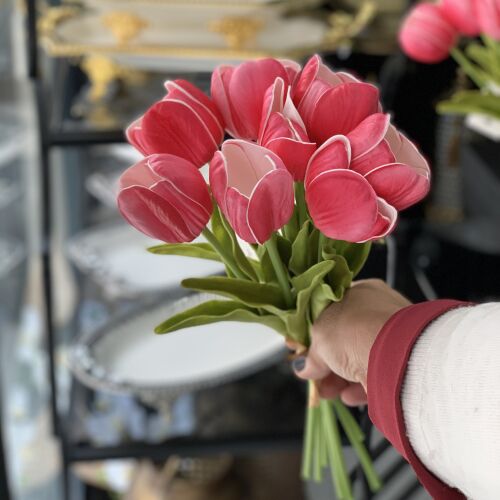 Yapay Çiçek Lale Pembe - 2