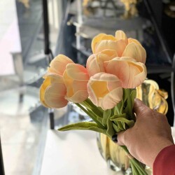 Yapay Çiçek Lale Peach Fuzz - 2