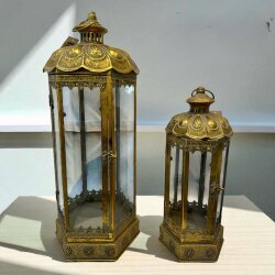 Nostaljik İkili Dekoratif Fener Seti - Dekor Arya
