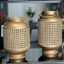 Tutmalı Hasır Metal Gold 2 Li Fener - 2