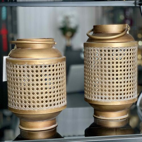 Tutmalı Hasır Metal Gold 2 Li Fener - 2