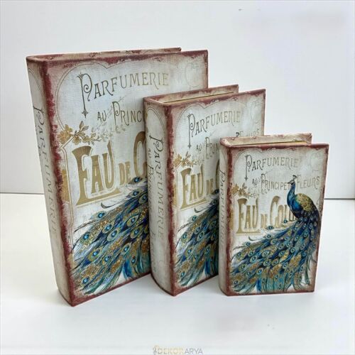 Tavus Kuşu Desenli 3’lü Kitap Kutu Seti - 1