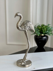 Gümüş Dekoratif Flamingo - 3