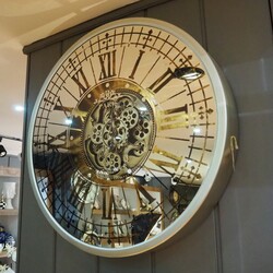 Dekor Arya - Gear Clock Roma Gümüş 80*9.5