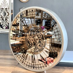 Dekor Arya - Gear Clock Roma Gümüş 80*9.5