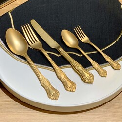 Gold Çatal Bıçak Takımı 30 Parça - Thumbnail