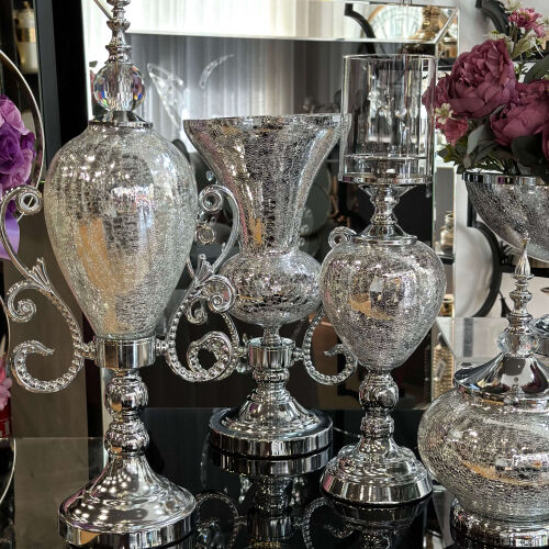 7 Parça Salon Konsol Aksesuar Seti Gümüş - 3