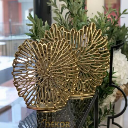 Dekorarya Coral Gold Döküm Metal Salon Aksesuar Seti - 4