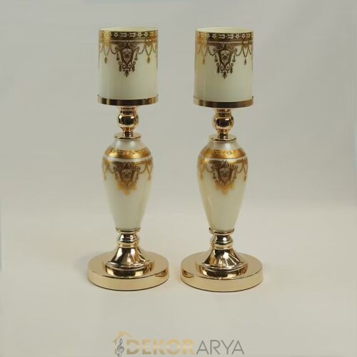 Imperial Antique Gold 7 Parça Salon Aksesuar Seti - 4
