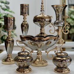 Imperial Mirror Gold 7 Parça Salon Aksesuar Seti - 3