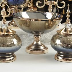 Lacivert Gold Lüks Salon Dekor Seti - 2