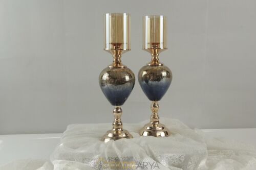 Lacivert Gold Lüks Salon Dekor Seti - 5