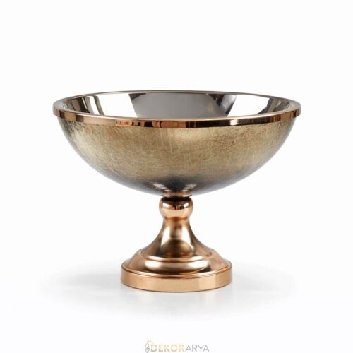 Lacivert Gold Lüks Salon Dekor Seti – Gösterişli Cam & Altın Detaylı 7 Parça Set - 5