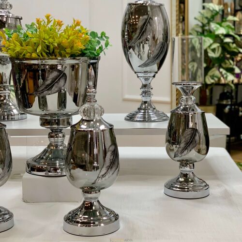 Lux Salon Takımı 7 Parça Tüy Silver - 2