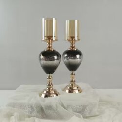 Siyah Gold Lüks Salon Dekor Seti - 2