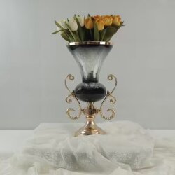 Siyah Gold Lüks Salon Dekor Seti - 4