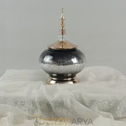 Siyah Gold Lüks Salon Dekor Seti - 5